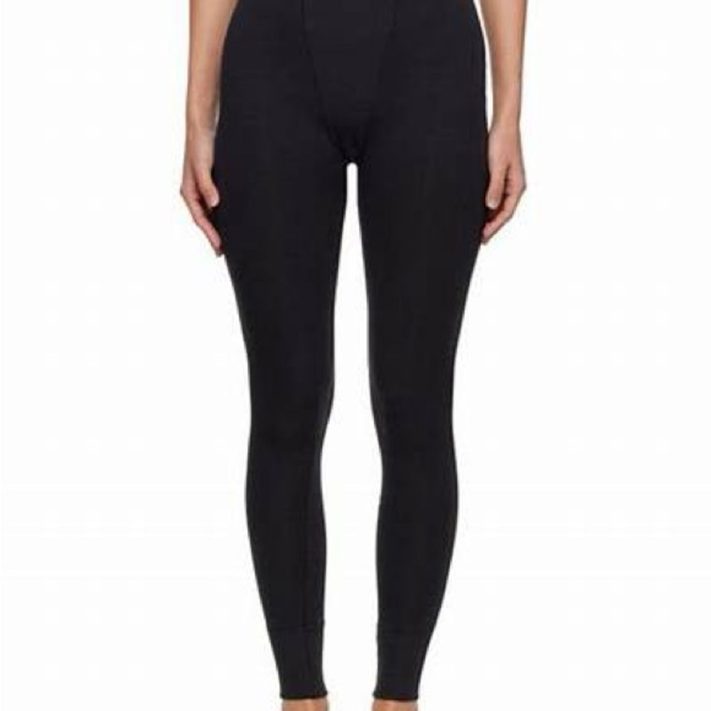 SKIMS Black Ribbed Leggings